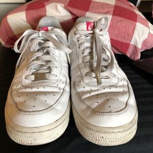 White and Pink Nike Air Force 1’s